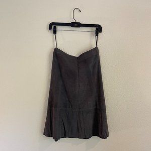 Suede gray midi skirt from Banana Republic, Size 0